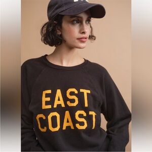 Free People Original Retro Brand East Coast Knit Sweatshirt
